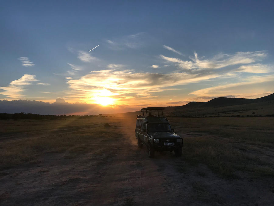 Car in desert